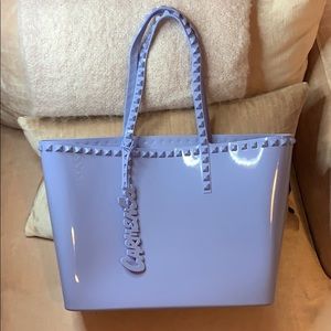 Medium studded jelly tote